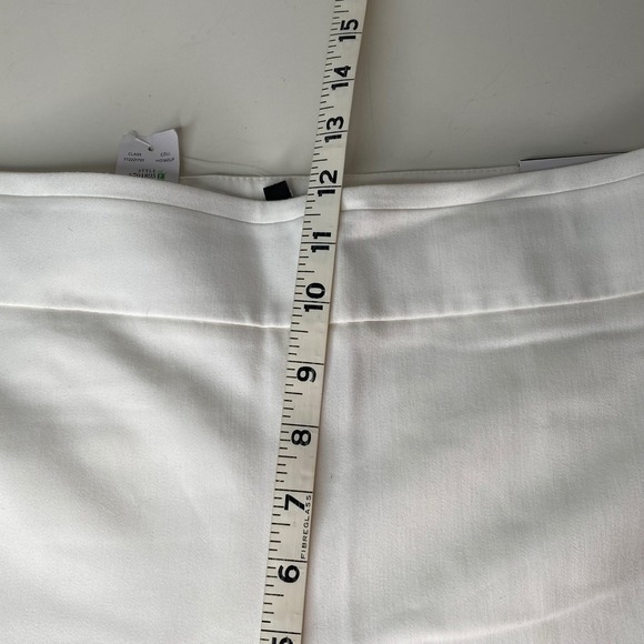 White House Black Market The Slim Boot Pants Ecru Cream White Size 14R New - Picture 7 of 12